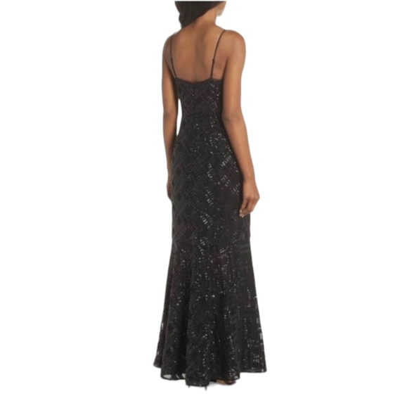 Eliza J Black sequins Gown Size 0 NWOT - Picture 2 of 10